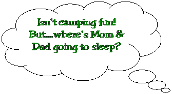 Cloud Callout: Isn't camping fun!But....where's Mom & Dad going to sleep?
Bit

