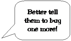 Rounded Rectangular Callout: Better tell them to buy one more!
