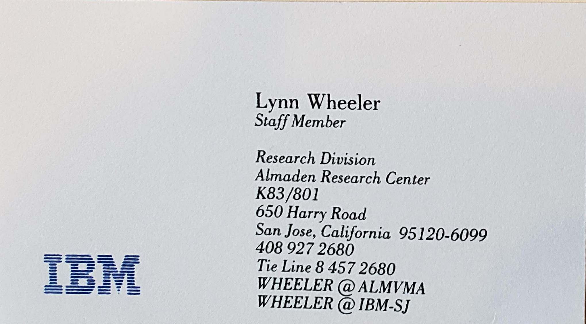 ALM IBM business card