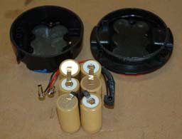 Opened battery pack